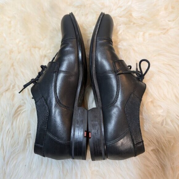 LLOYD Black Leather Derby Shoes Women Size 7 - Picture 6 of 10